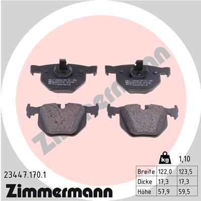 Brake Pad Set, disc brake ZIMMERMANN 234471701