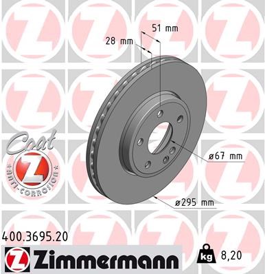 Brake Disc ZIMMERMANN 400369520