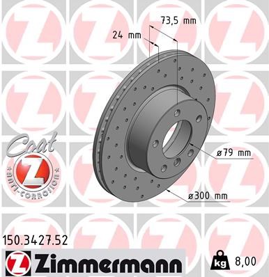 Brake Disc ZIMMERMANN 150342752