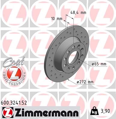Brake Disc ZIMMERMANN 600324152