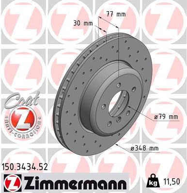 Brake Disc ZIMMERMANN 150343452