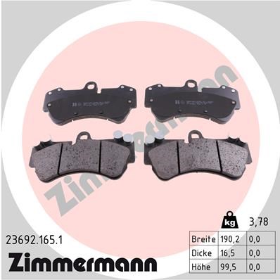 Brake Pad Set, disc brake ZIMMERMANN 236921651