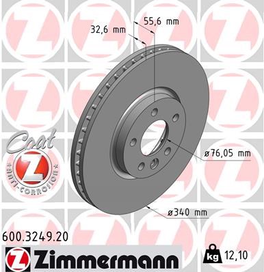 Brake Disc ZIMMERMANN 600324920