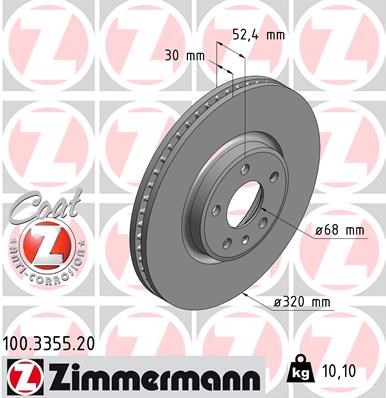 Brake Disc ZIMMERMANN 100335520