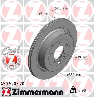 Brake Disc ZIMMERMANN 450520320