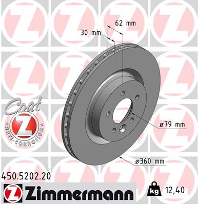 Brake Disc ZIMMERMANN 450520220
