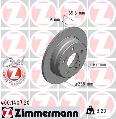 Brake Disc ZIMMERMANN 400140720