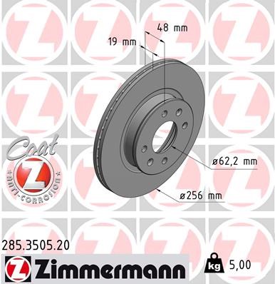 Brake Disc ZIMMERMANN 285350520