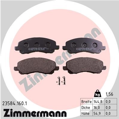 Brake Pad Set, disc brake ZIMMERMANN 235841601