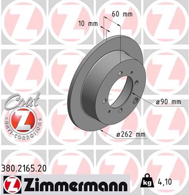 Brake Disc ZIMMERMANN 380216520