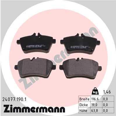 Brake Pad Set, disc brake ZIMMERMANN 240771901