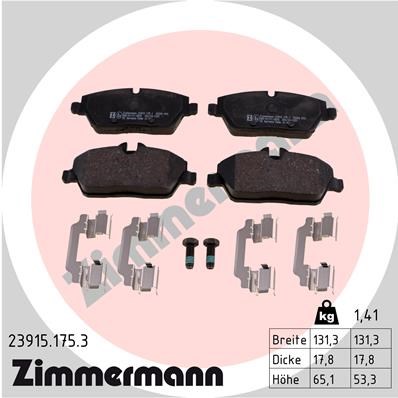 Brake Pad Set, disc brake ZIMMERMANN 239151753