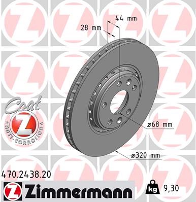 Brake Disc ZIMMERMANN 470243820