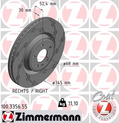 Brake Disc ZIMMERMANN 100335655
