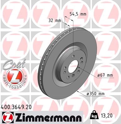 Brake Disc ZIMMERMANN 400364920