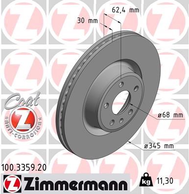 Brake Disc ZIMMERMANN 100335920