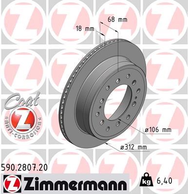 Brake Disc ZIMMERMANN 590280720