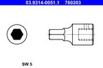 Socket Wrench Insert ATE 03.9314-0051.1