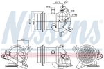 Cooler, exhaust gas recirculation NISSENS 989424