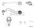 Control/Trailing Arm, wheel suspension SWAG 33109987