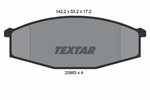 Brake Pad Set, disc brake TEXTAR 2086301